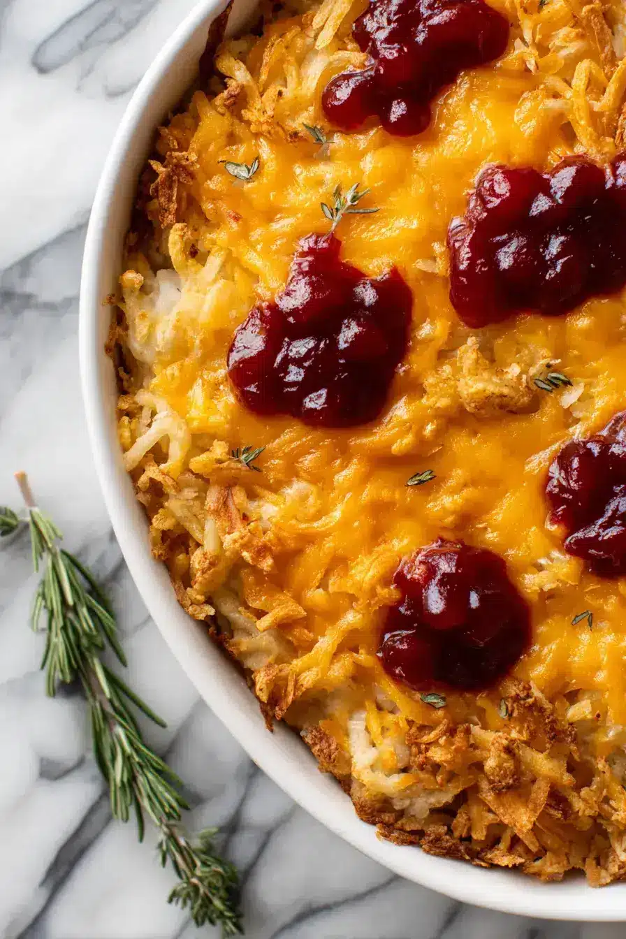 Thanksgiving Casserole recipe finished dish