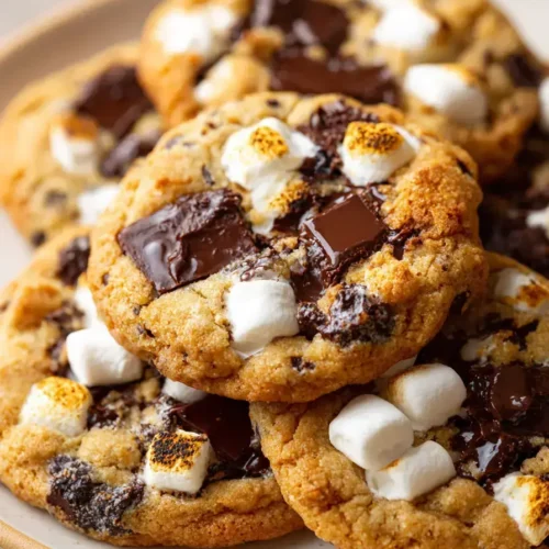 Easy Toasted S'mores Pumpkin Cookies