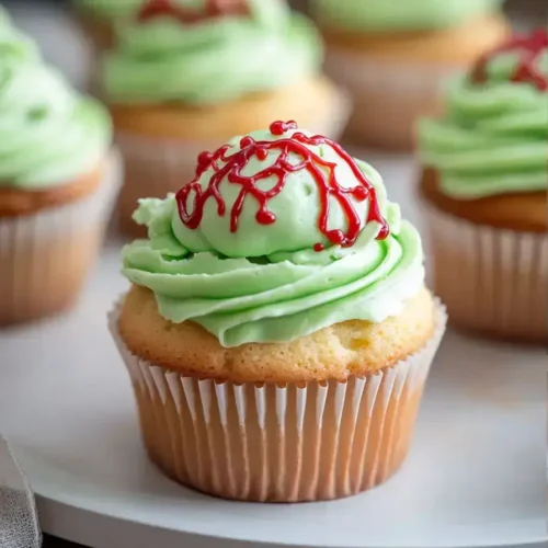 Easy Zombie Brain Explosion Cupcakes