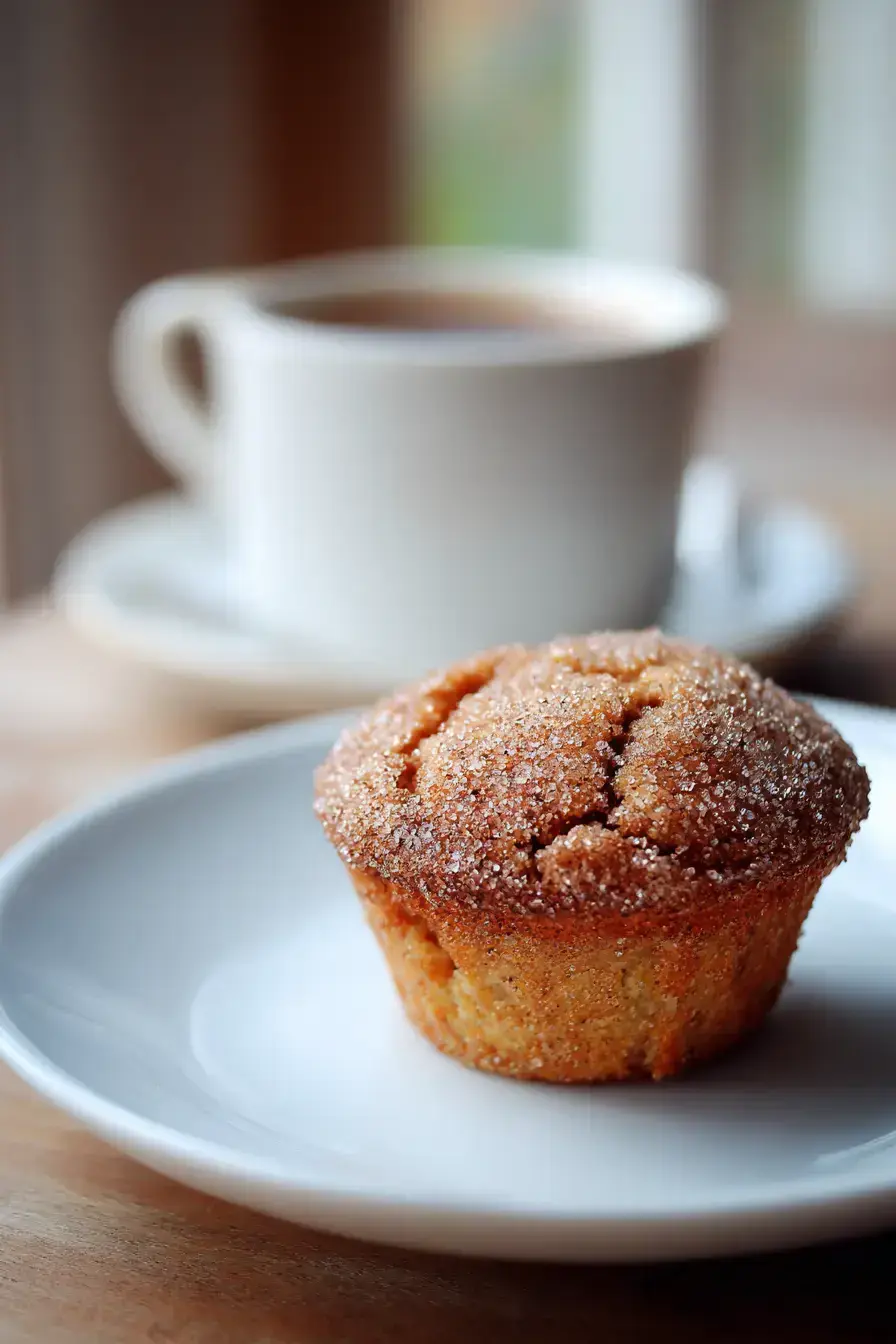 Apple Cider Donut Muffins serving presentation