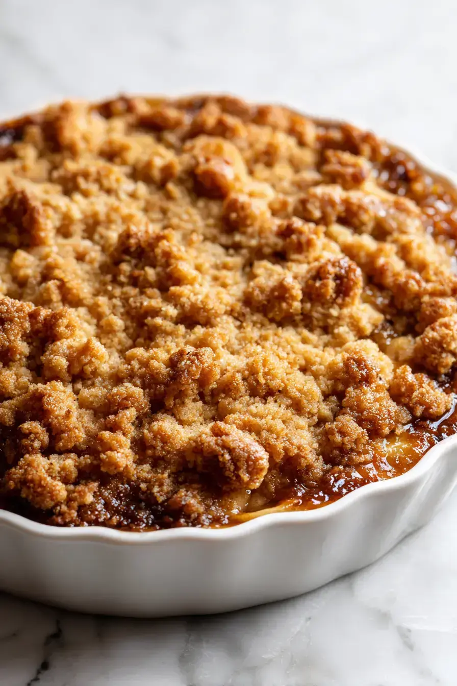 Apple Crisp Streusel serving presentation