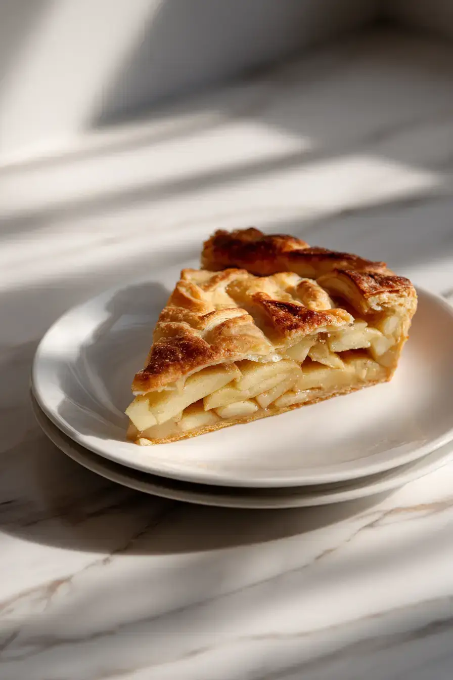 Apple Galette serving presentation
