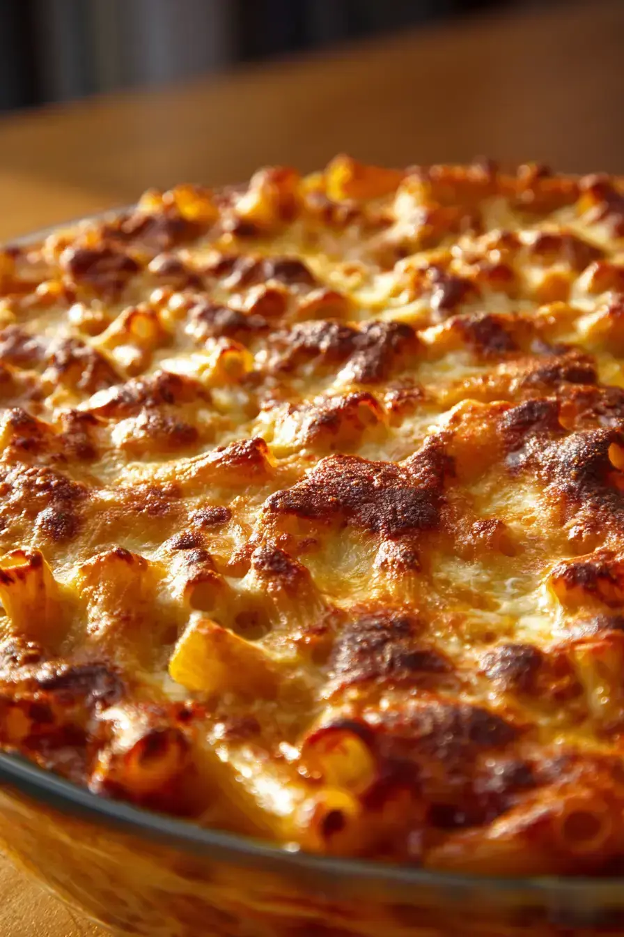 Baked Ziti serving presentation