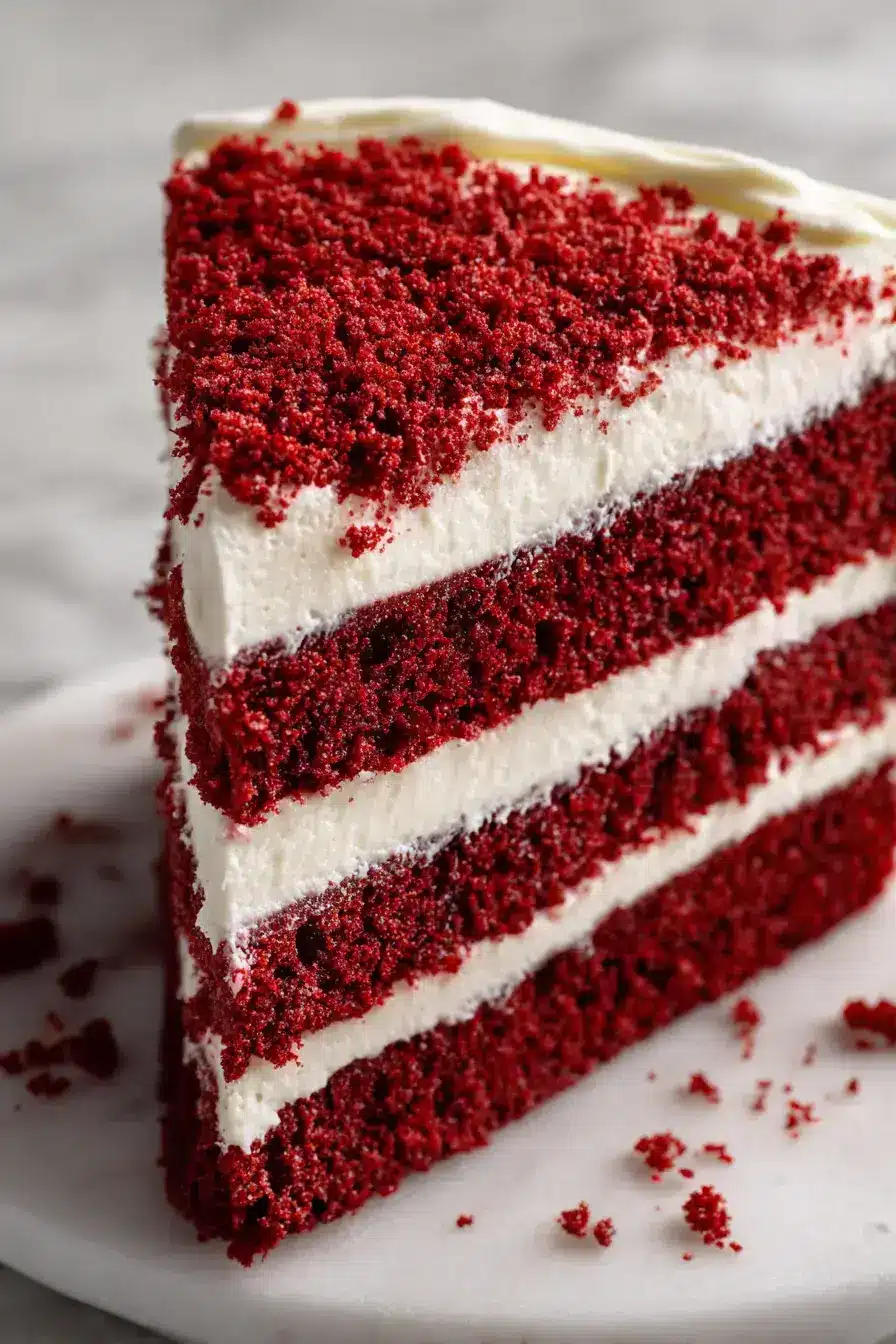 Best Red Velvet Cake serving presentation
