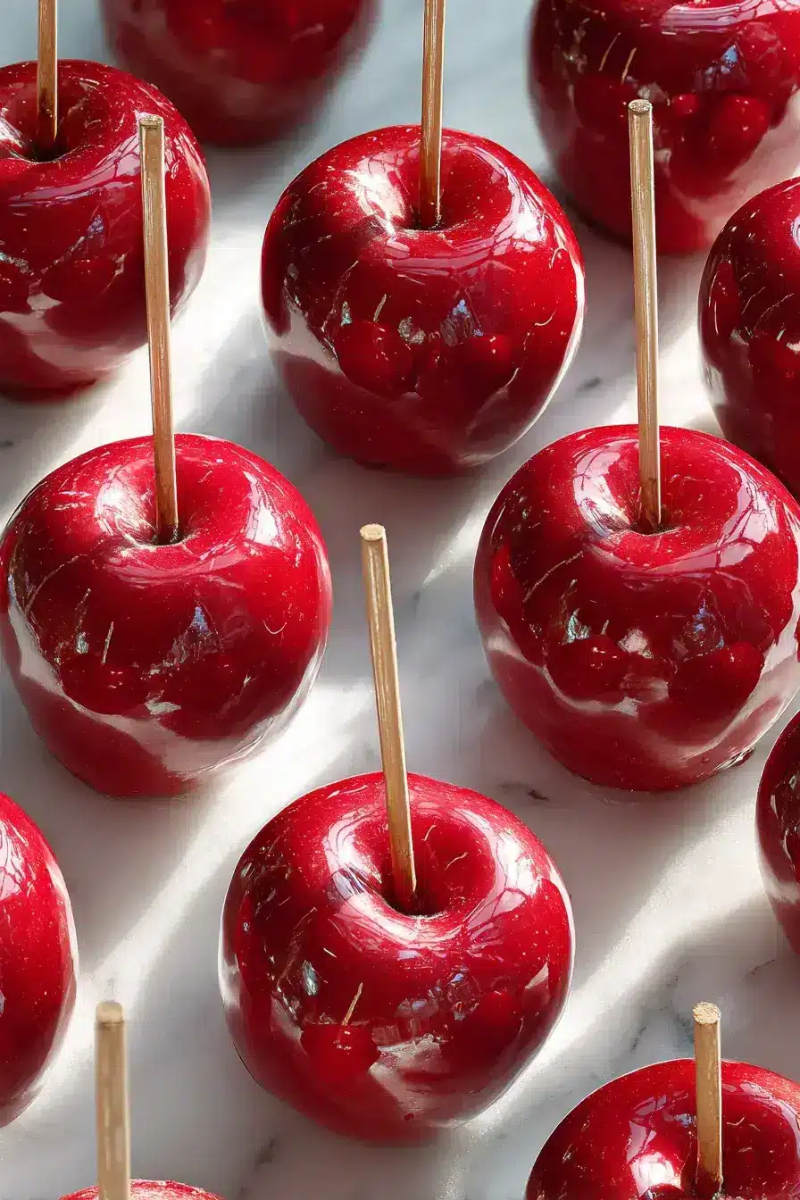 Candy Apples serving presentation