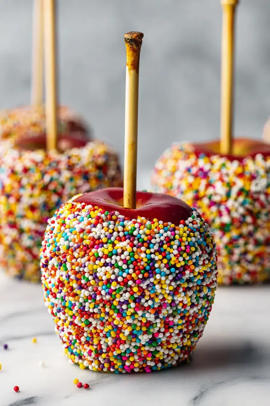 Candy Carnival Caramel Apples serving presentation