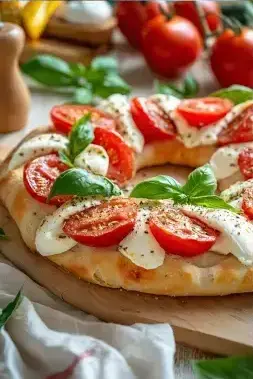 Caprese Wreath serving presentation