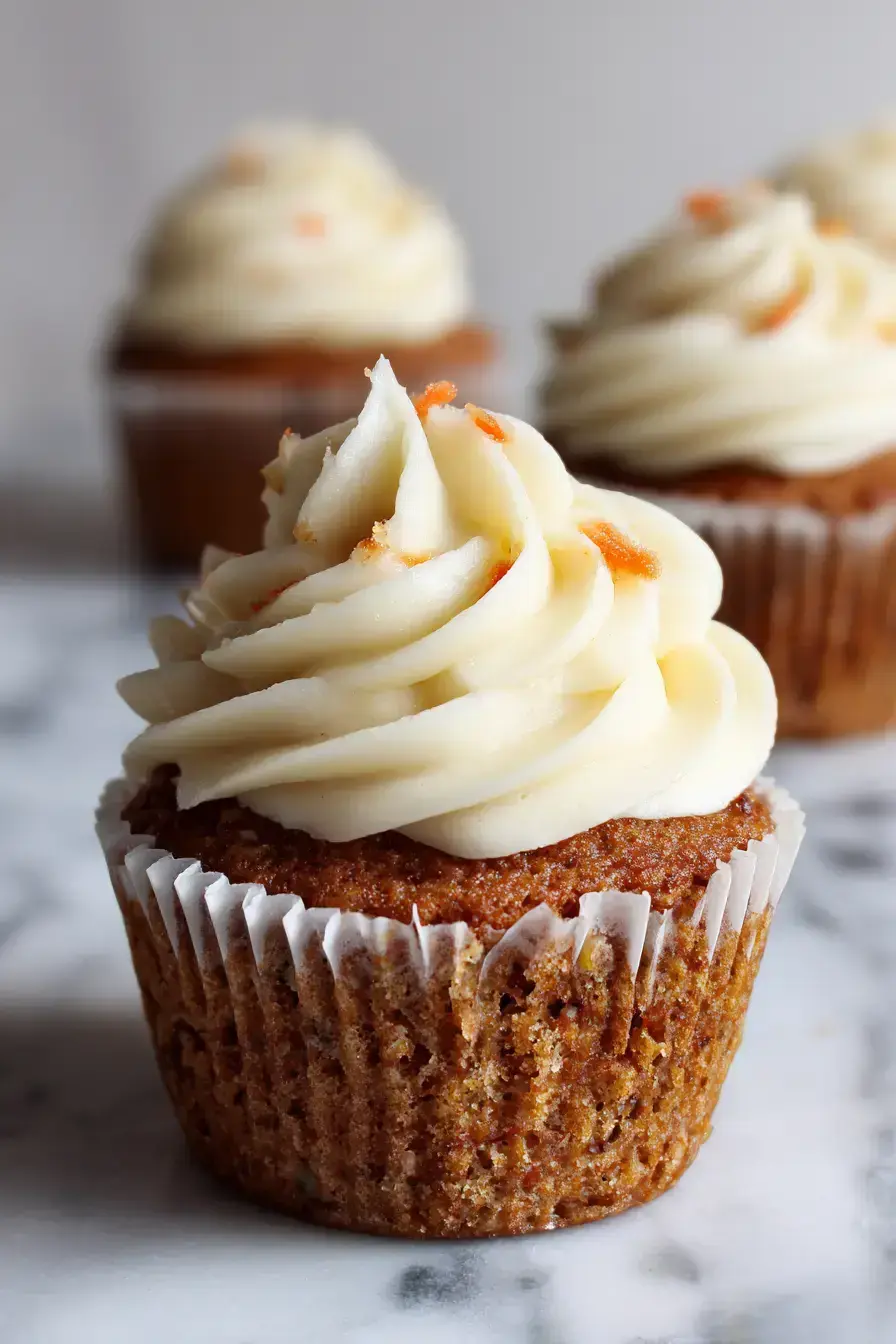 Carrot Cake Cupcakes serving presentation