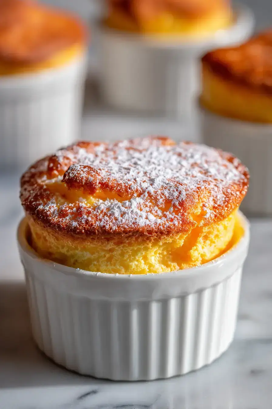 Carrot Soufflé serving presentation