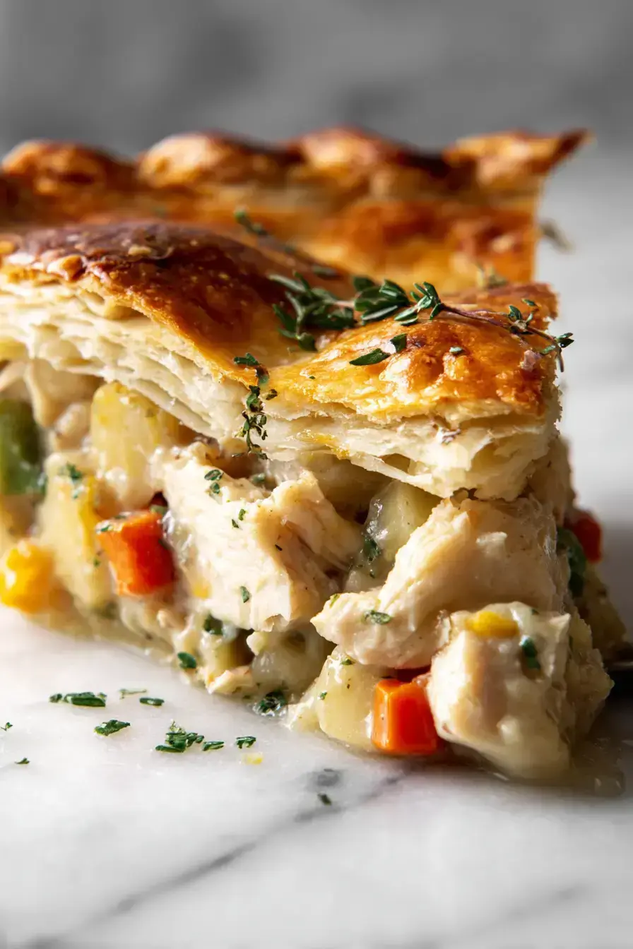 Chicken Pie Recipe serving presentation