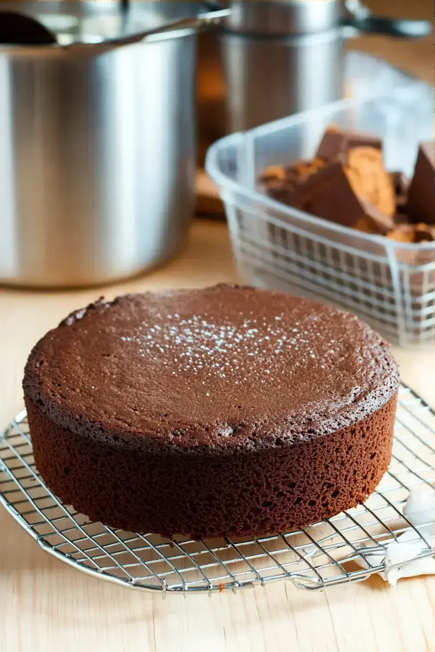 Chocolate Cake serving presentation