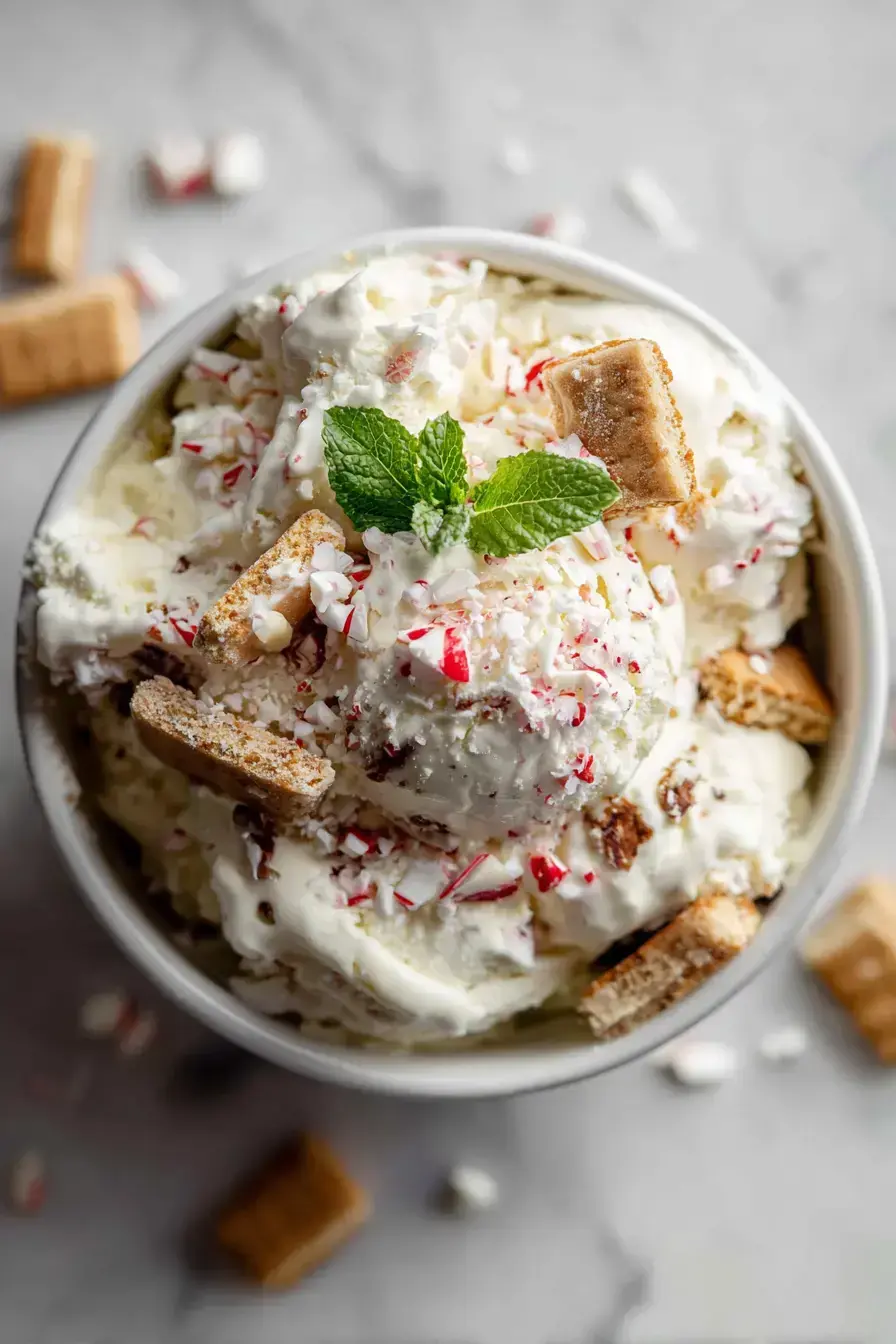Christmas Cookie Ice Cream serving presentation
