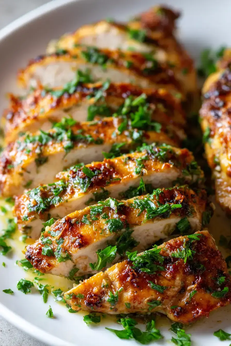 Garlic Chicken Breast serving presentation