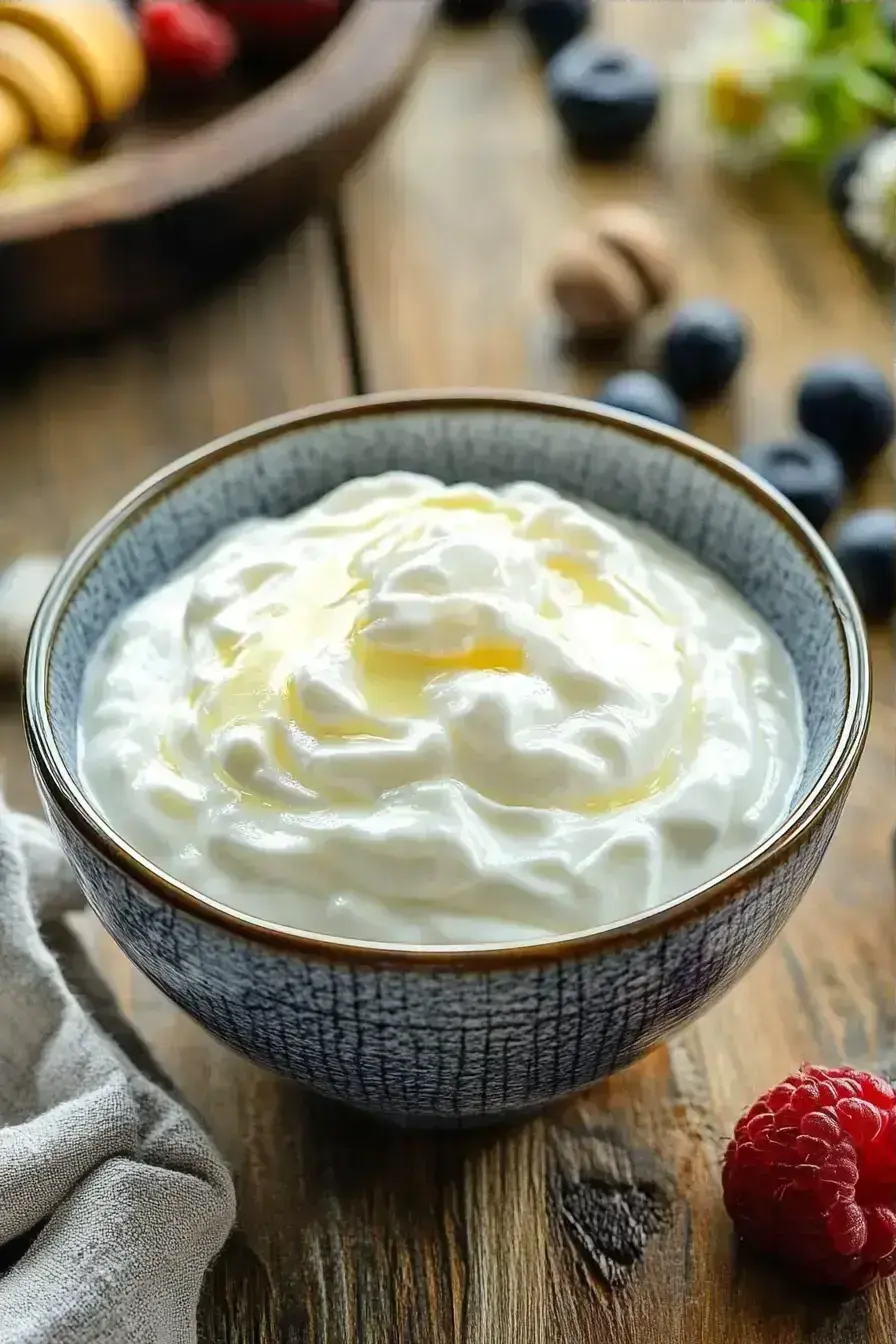Greek Yogurt serving presentation