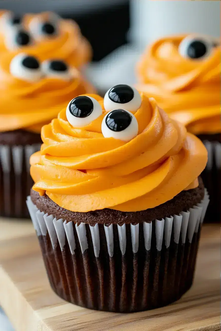 Halloween Cupcakes serving presentation