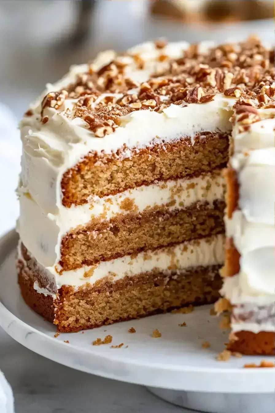 Hummingbird Cake serving presentation