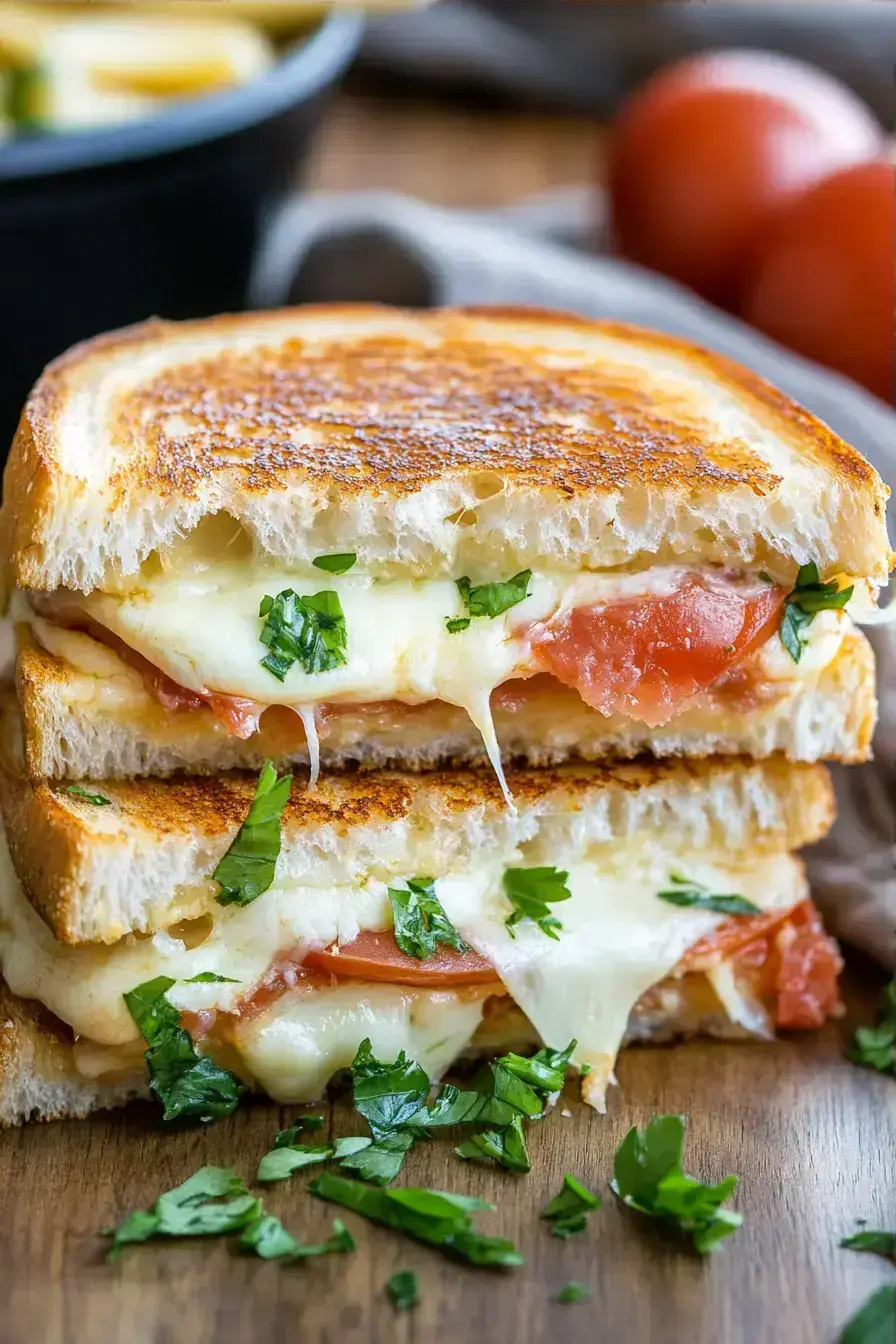 Italian Grilled Cheese serving presentation