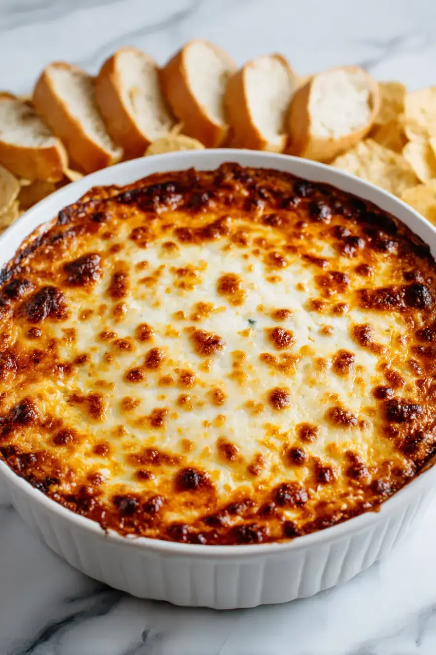 Lasagna 4 Cheese Dip serving presentation