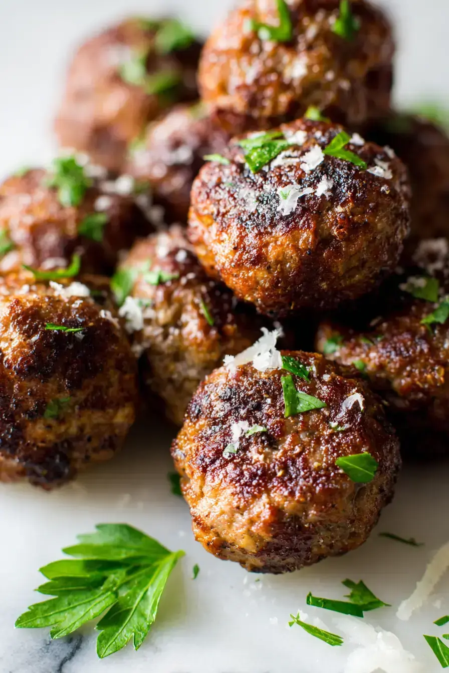Meatball Recipe serving presentation