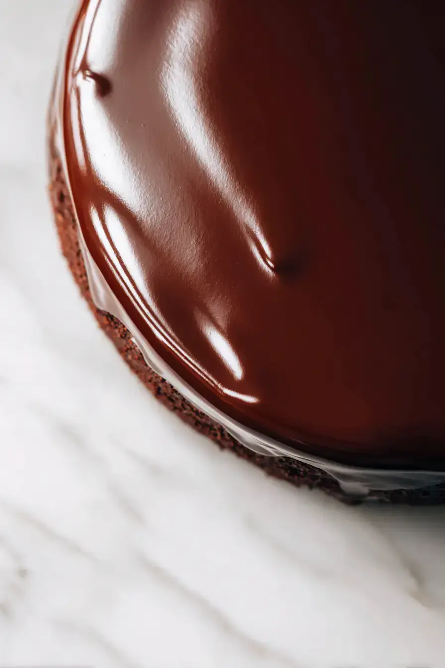 Midnight Chocolate Cake serving presentation