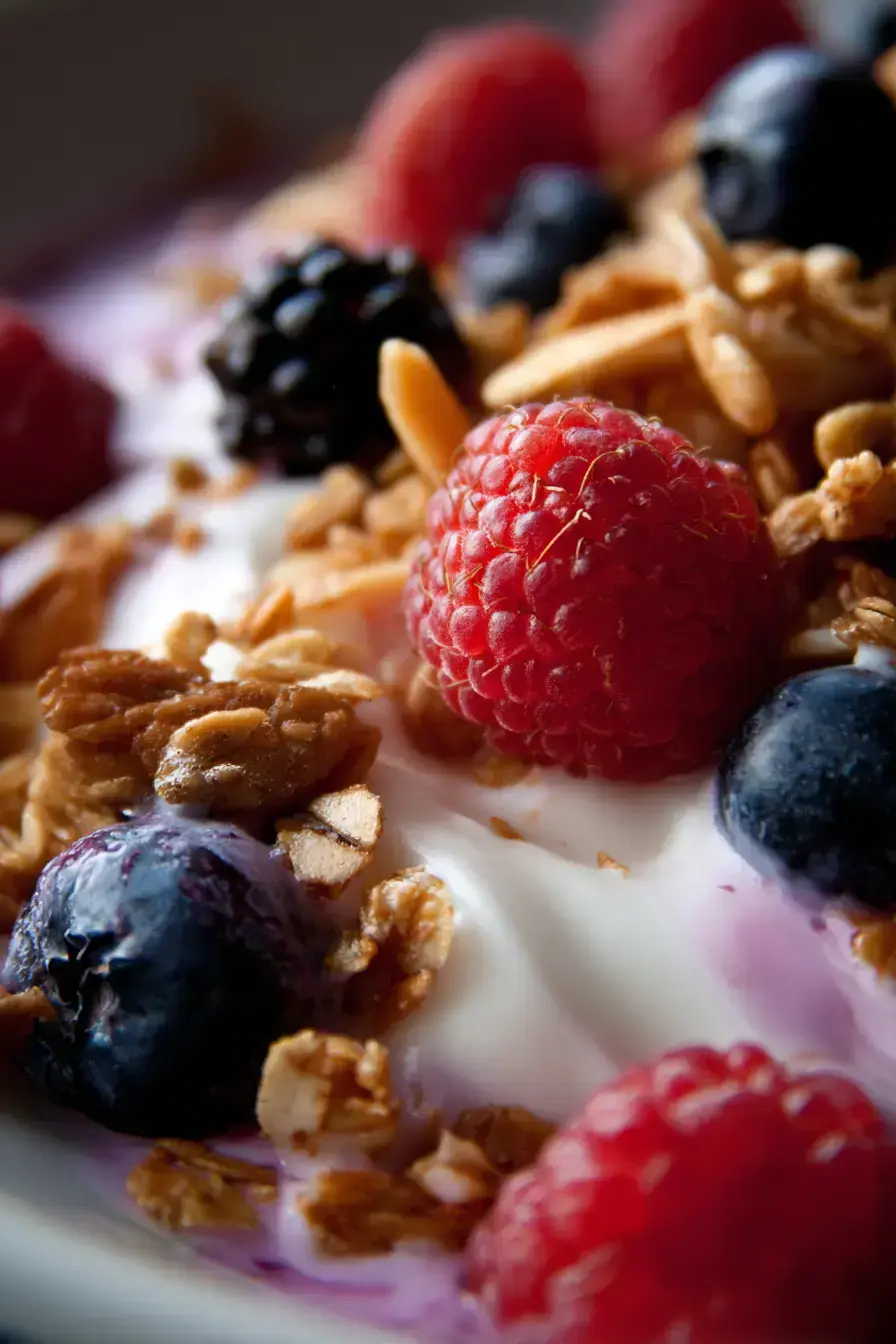 Mixed Berry Yogurt serving presentation