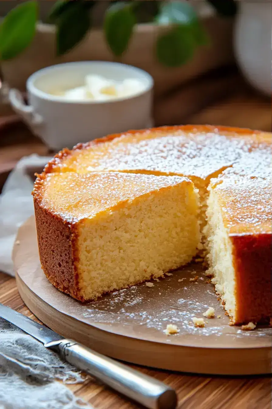 Ricotta Cake serving presentation