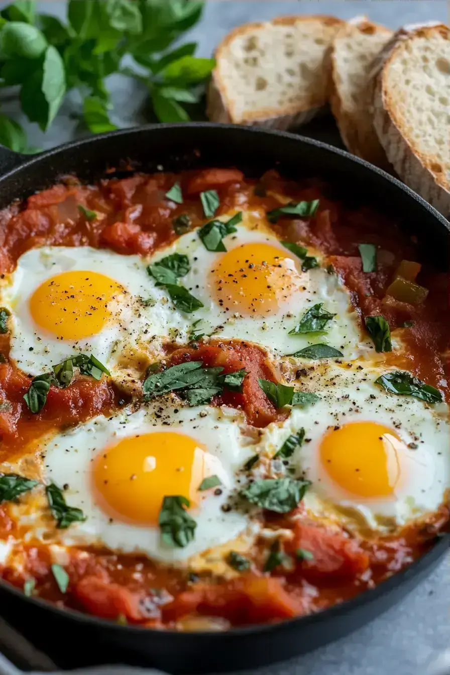 Shakshuka serving presentation