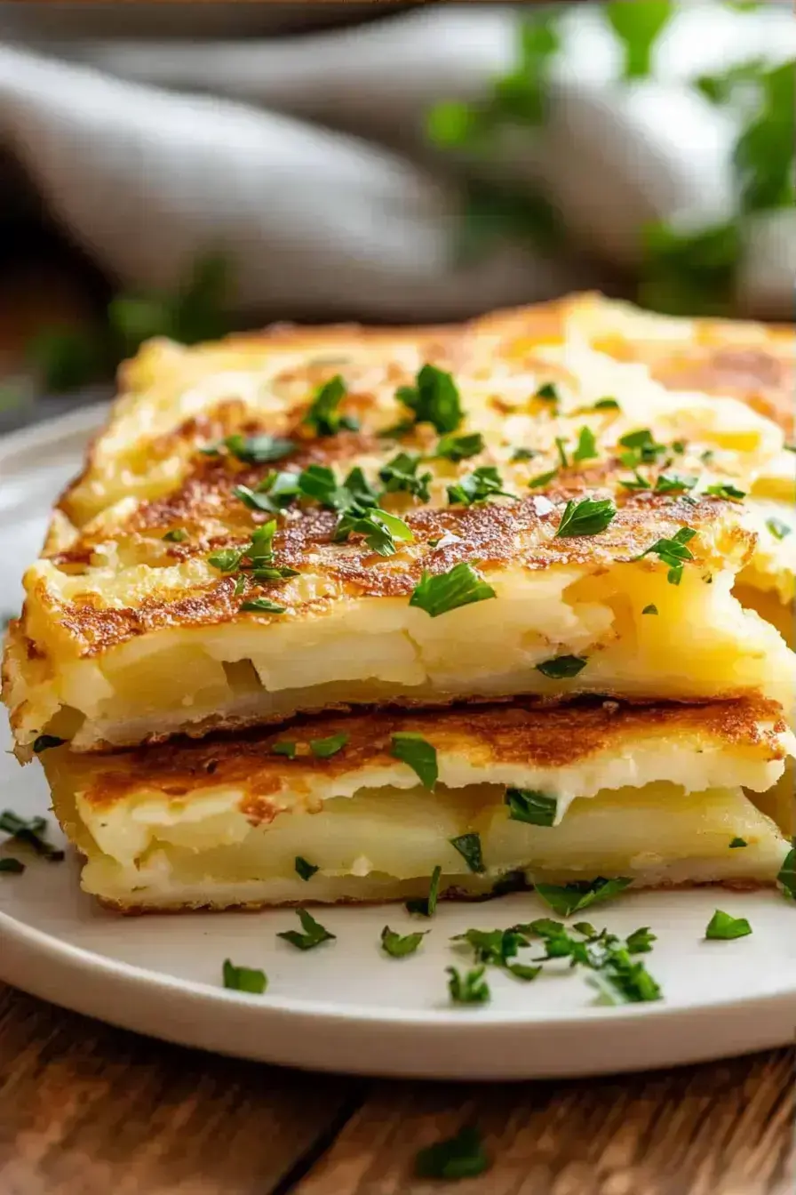 Spanish Omelette serving presentation