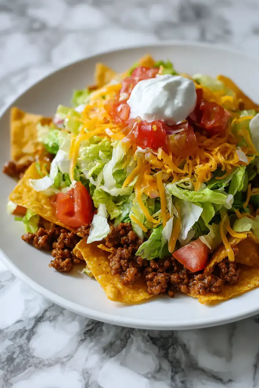 Taco Salad serving presentation