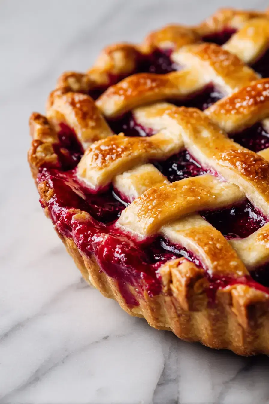 Unicorn Berry Pie serving presentation
