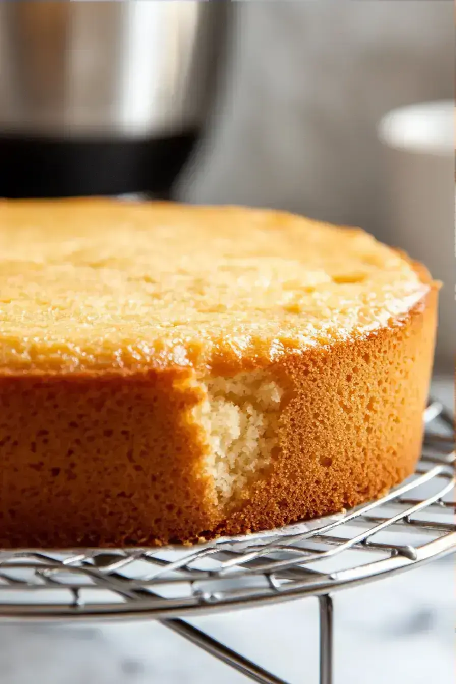 Vegan Vanilla Cake serving presentation