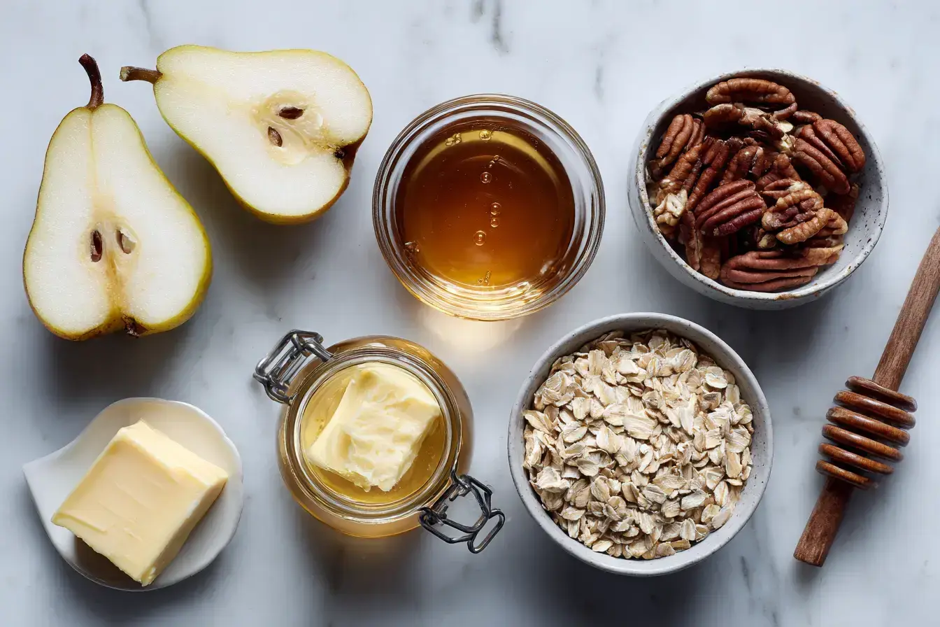 Baked Pears ingredients preparation