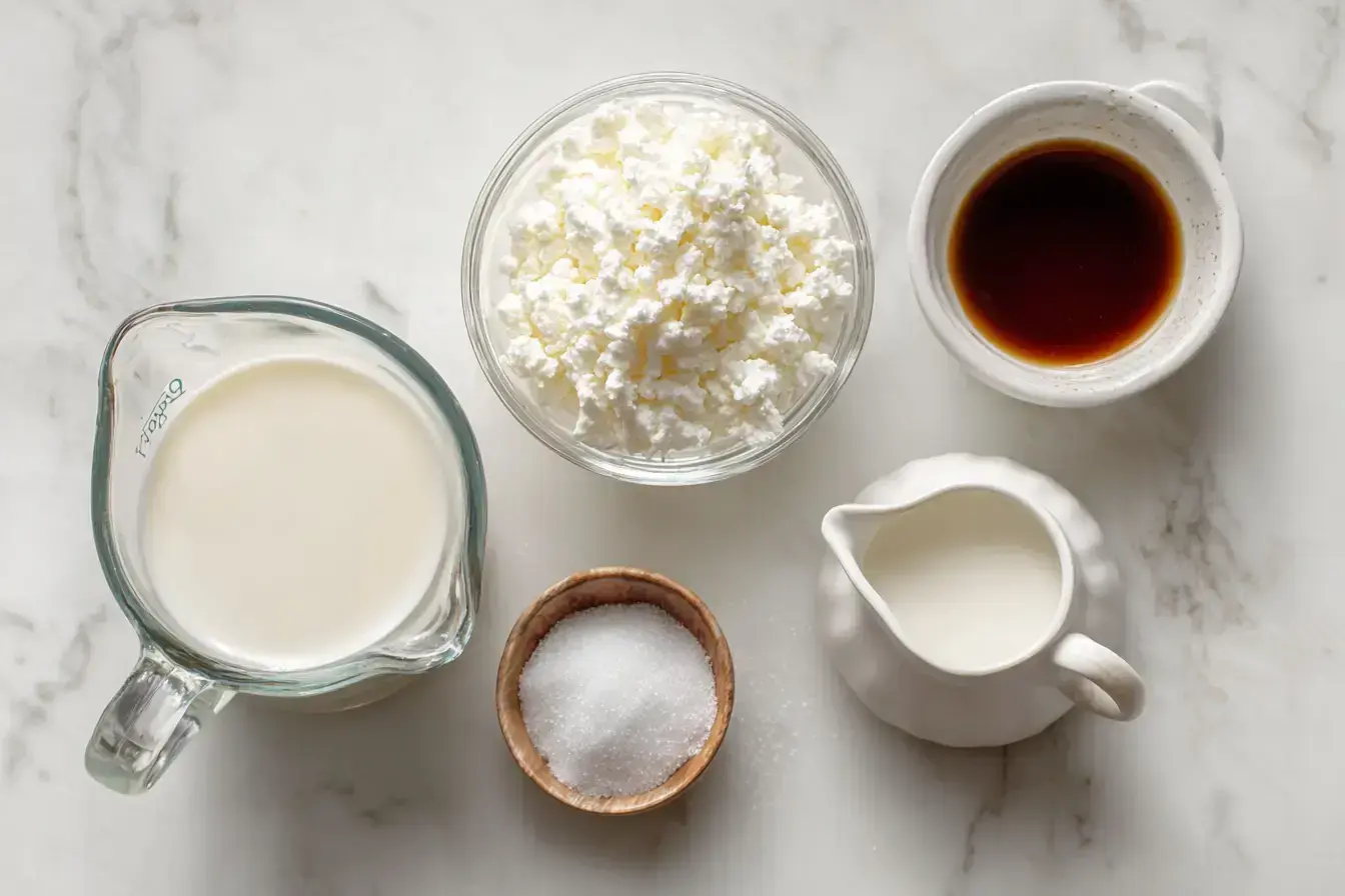 Cottage Cheese ingredients preparation