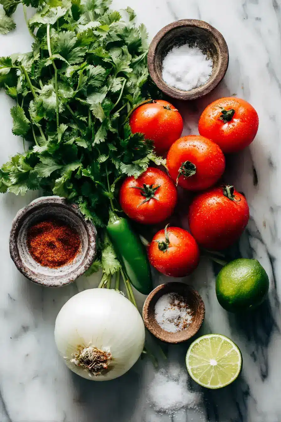 Salsa With Fresh Tomatoes ingredients preparation