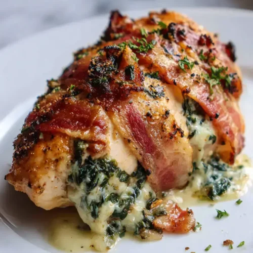 Easy Bacon Spinach Stuffed Chicken