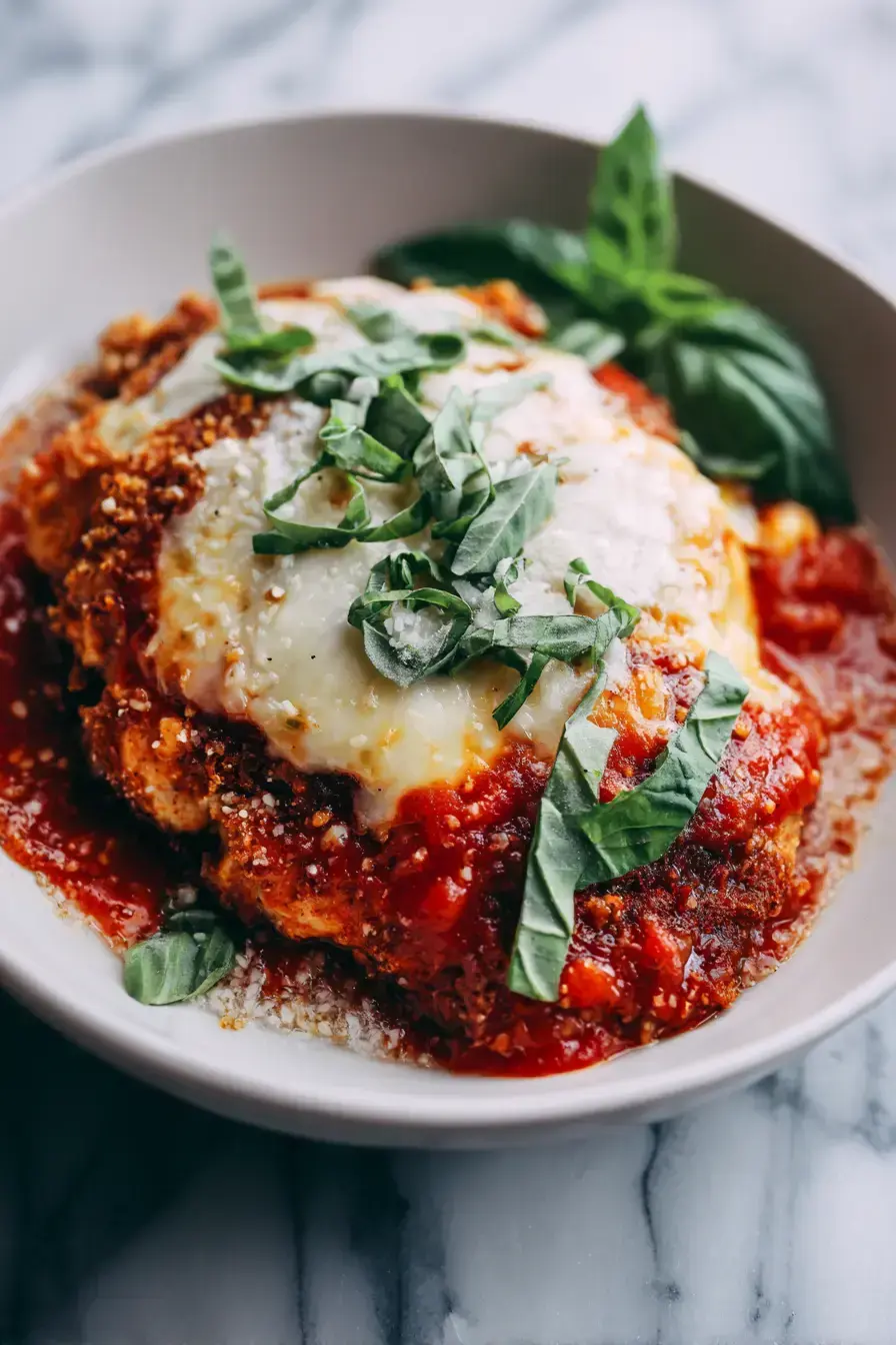 Crockpot Chicken Parmesan recipe finished dish