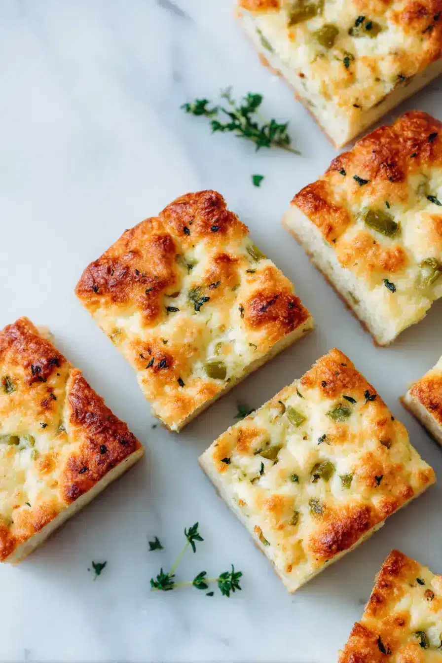 Jalapeno Cheese Squares recipe finished dish