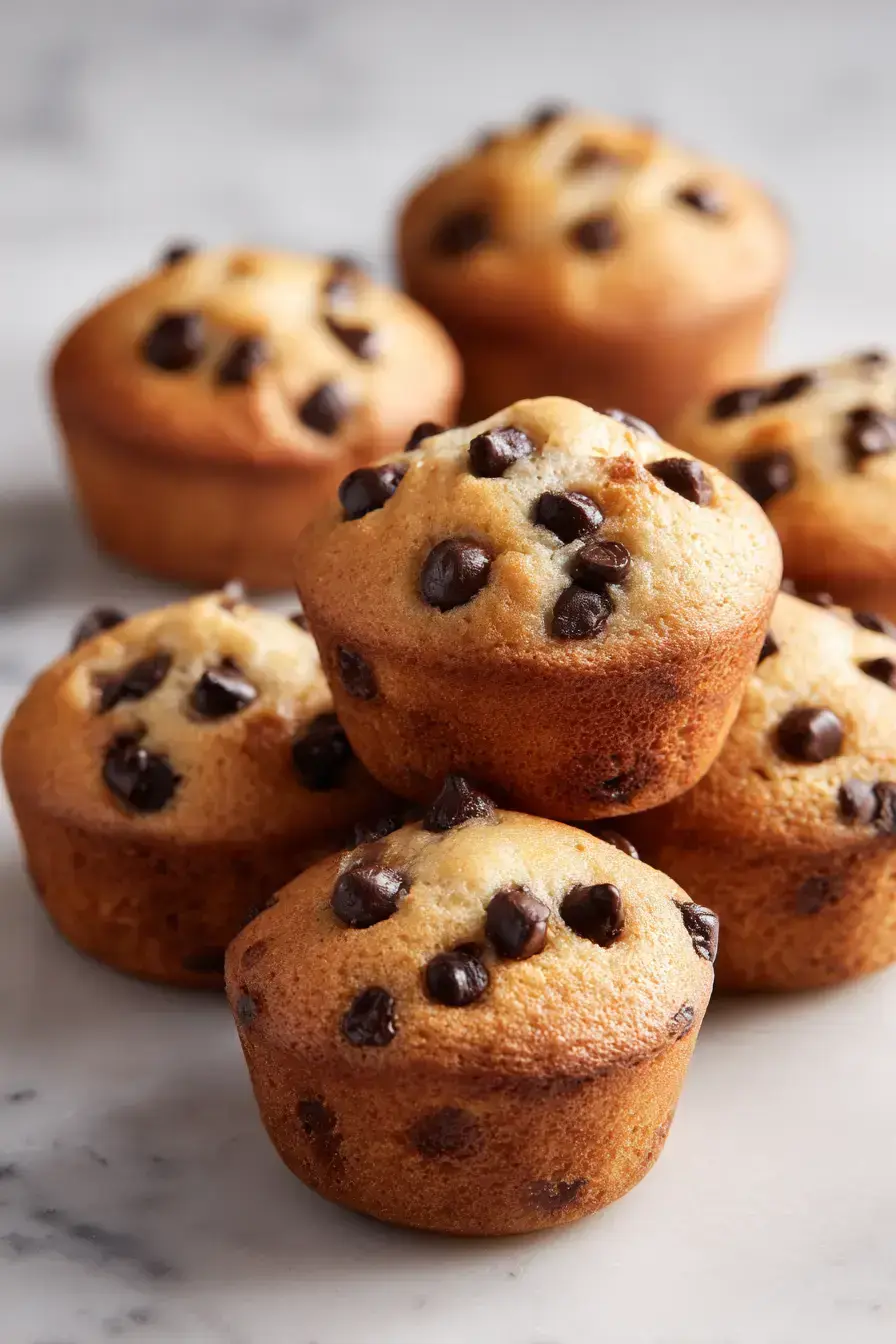 Mini Chocolate Chip Muffins recipe finished dish