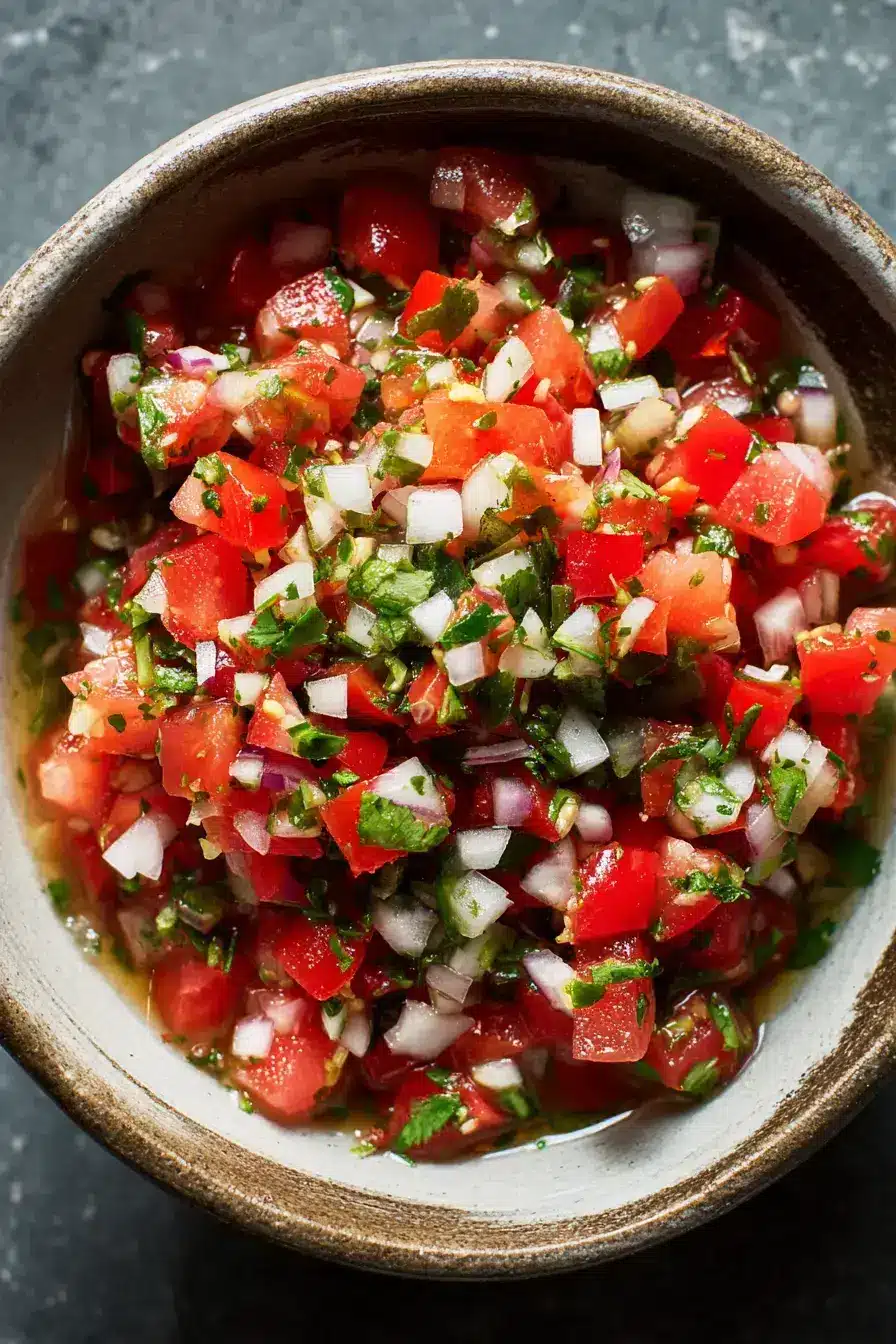 Salsa With Fresh Tomatoes recipe finished dish