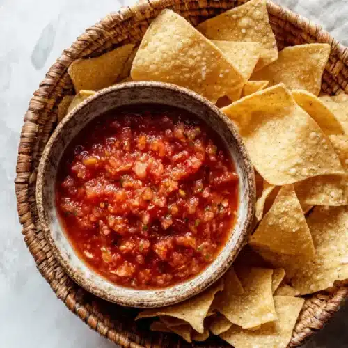 Easy Salsa with Cinnamon Chips